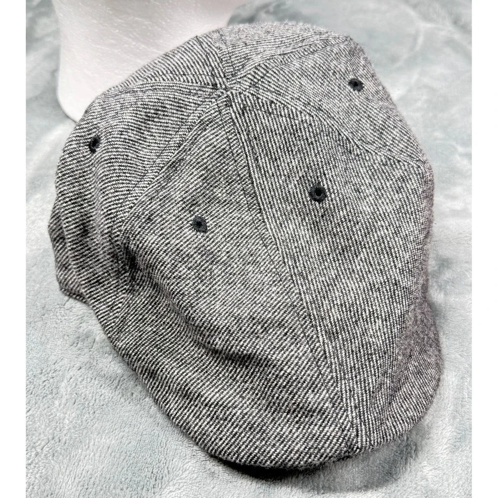 The Brazen Head Dublin 1198 Newsboy Cap Mens XL Gray Herringbone Ireland